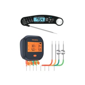 Thermometer Bundle Inkbird IBBQ-4T & Instant Read Thermometer