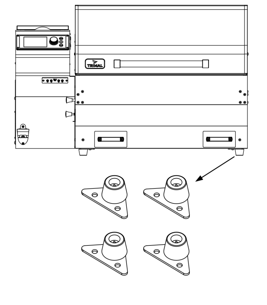 Trimal S1 configured with benchtop feet
