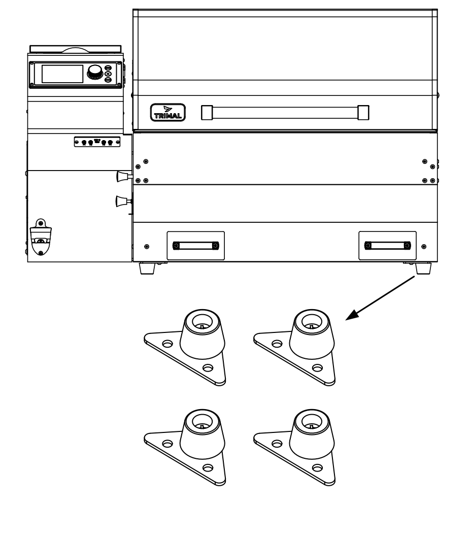 Trimal S1 configured with benchtop feet