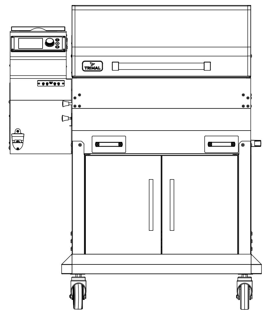 Trimal S1 configured with powder-coated cabinet